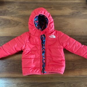 Infant size 12m North Face reversible puffer jacket